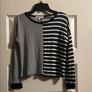 Moa Moa Black and White Striped Kids Blouse
